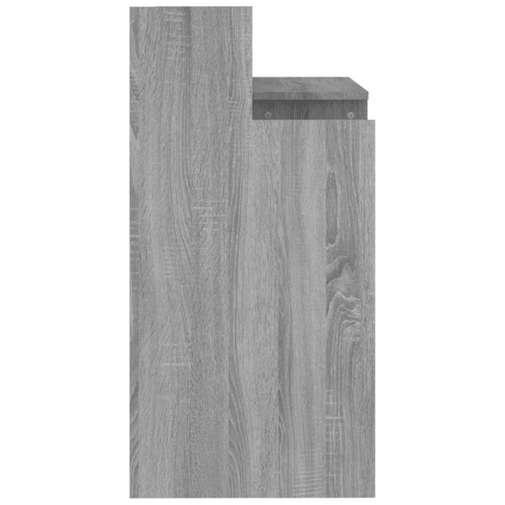 Secretária c/ LED 97x45x90cm derivados madeira branco brilhante