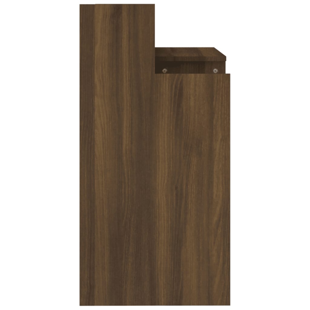 Secretária c/ LED 97x45x90cm derivados madeira branco brilhante