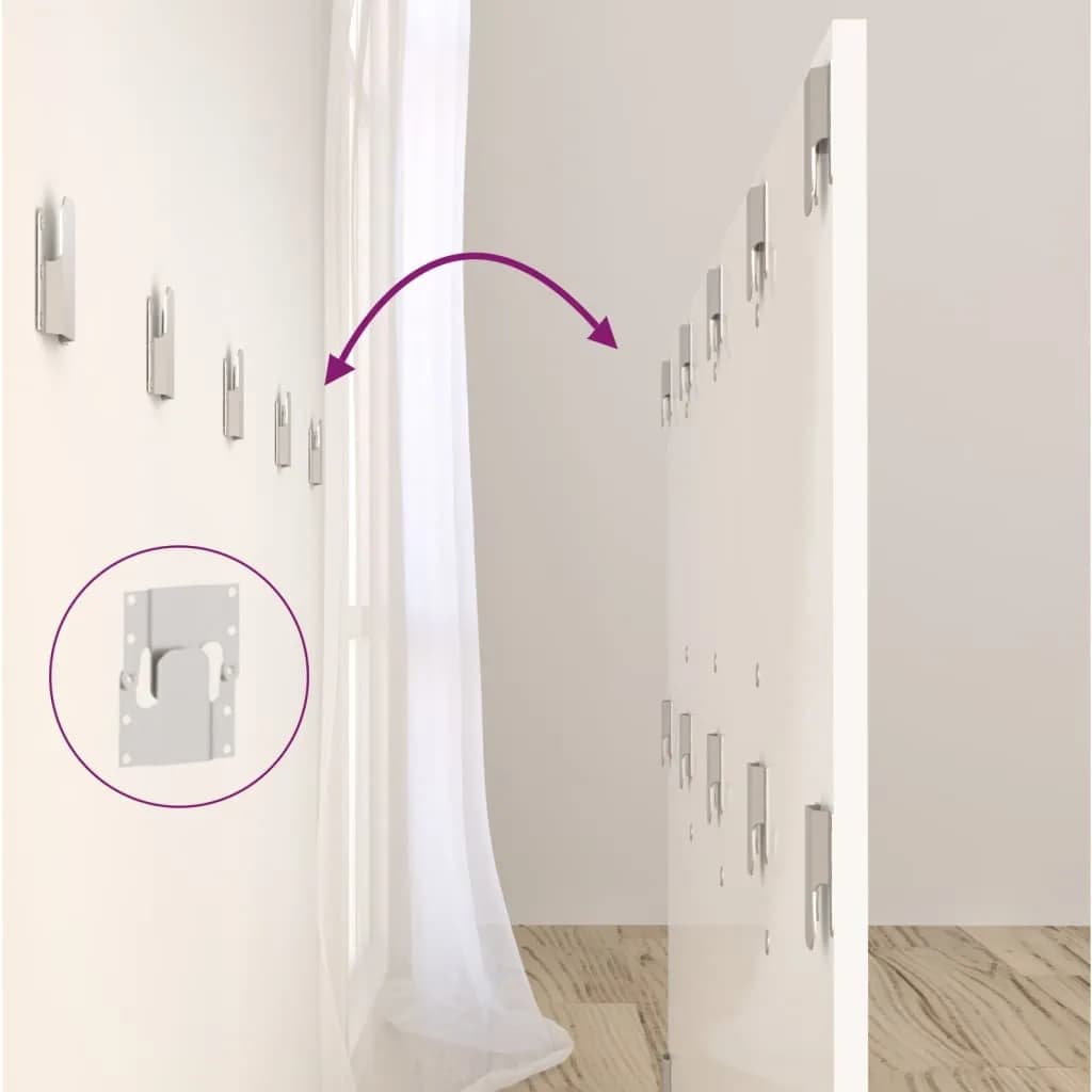 Cabeceira cama + armários madeira processada branco