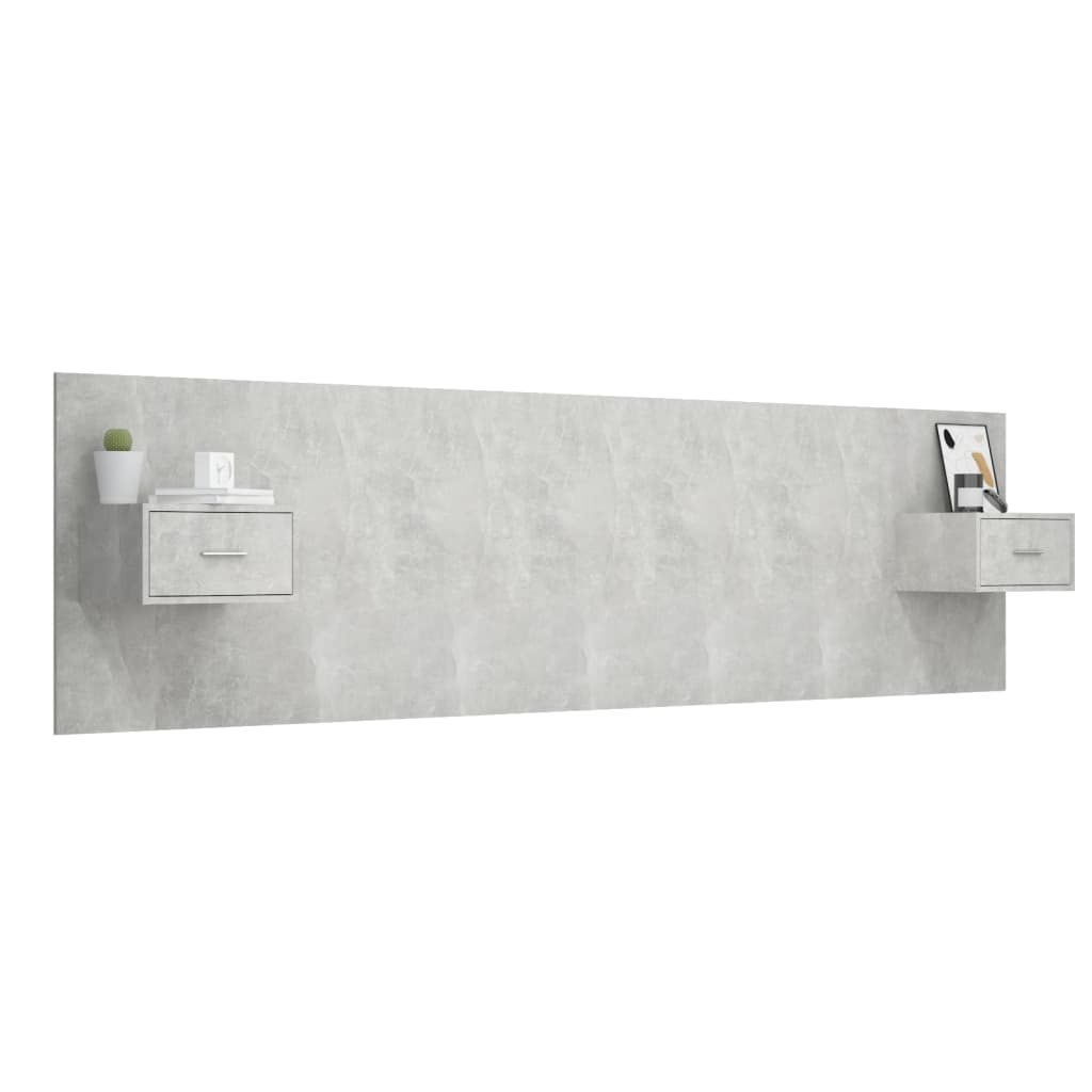 Cabeceira cama + armários madeira processada branco