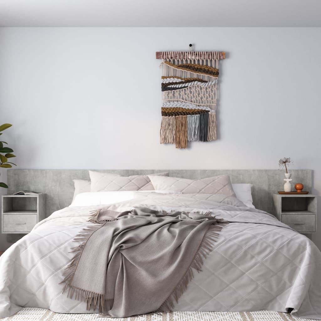 Cabeceira cama + armários madeira processada branco