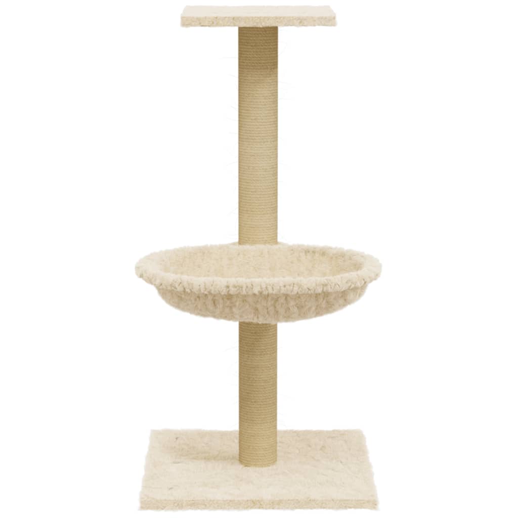 Árvore para gatos com poste arranhador sisal 74 cm cinzento