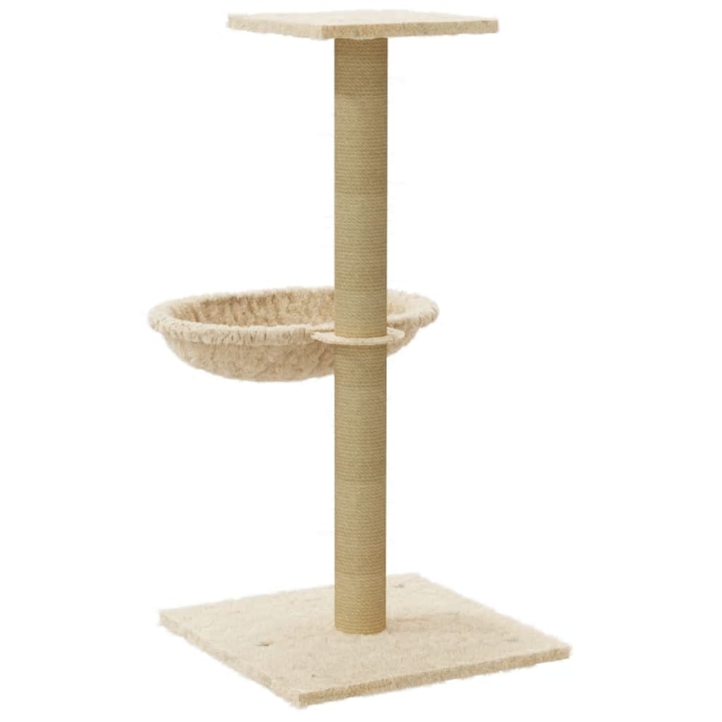 Árvore para gatos com poste arranhador sisal 74 cm cinzento