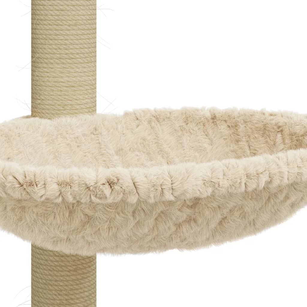 Árvore para gatos com poste arranhador sisal 74 cm cinzento