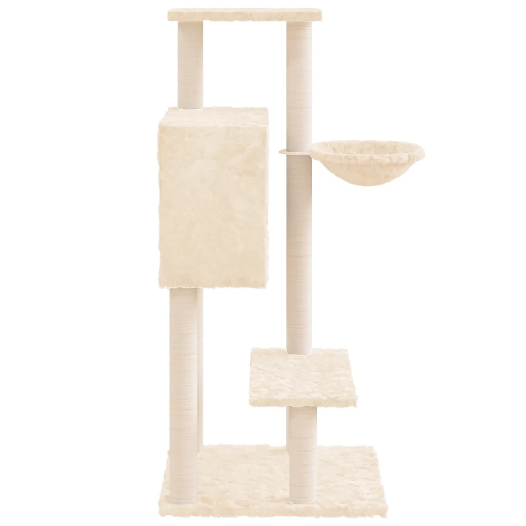 Árvore para gatos c/ arranhadores sisal 108,5 cm cinza-escuro