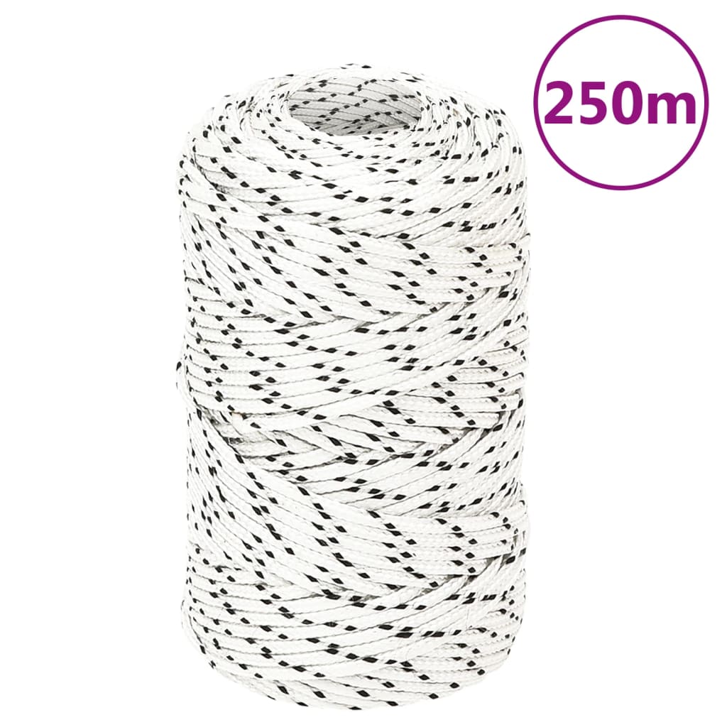 Corda entrançada para barco 20 mm x 50 m poliéster branco