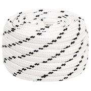 Corda entrançada para barco 20 mm x 50 m poliéster branco