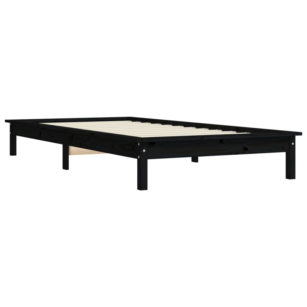 Estrutura de cama 90x200 cm pinho maciço branco