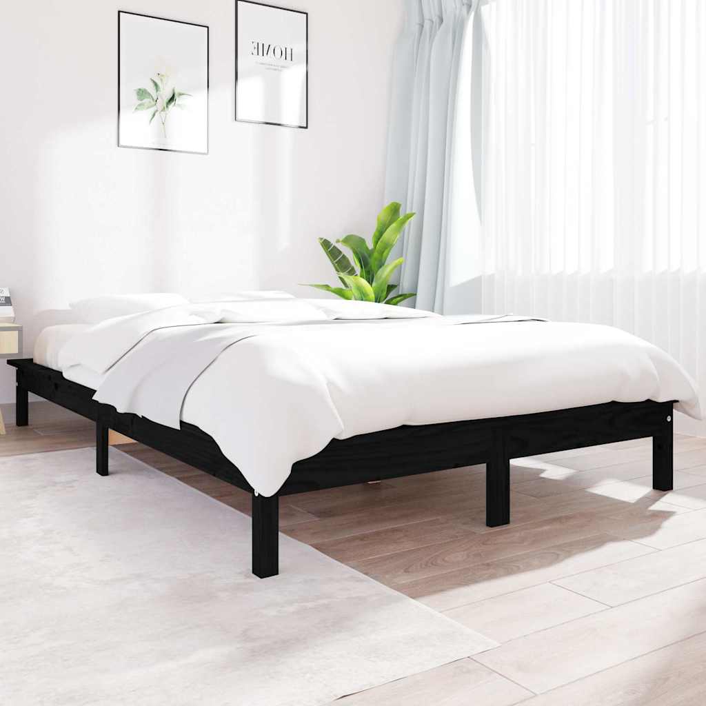 Cama sem colchão 120x200 cm madeira de pinho maciça branco