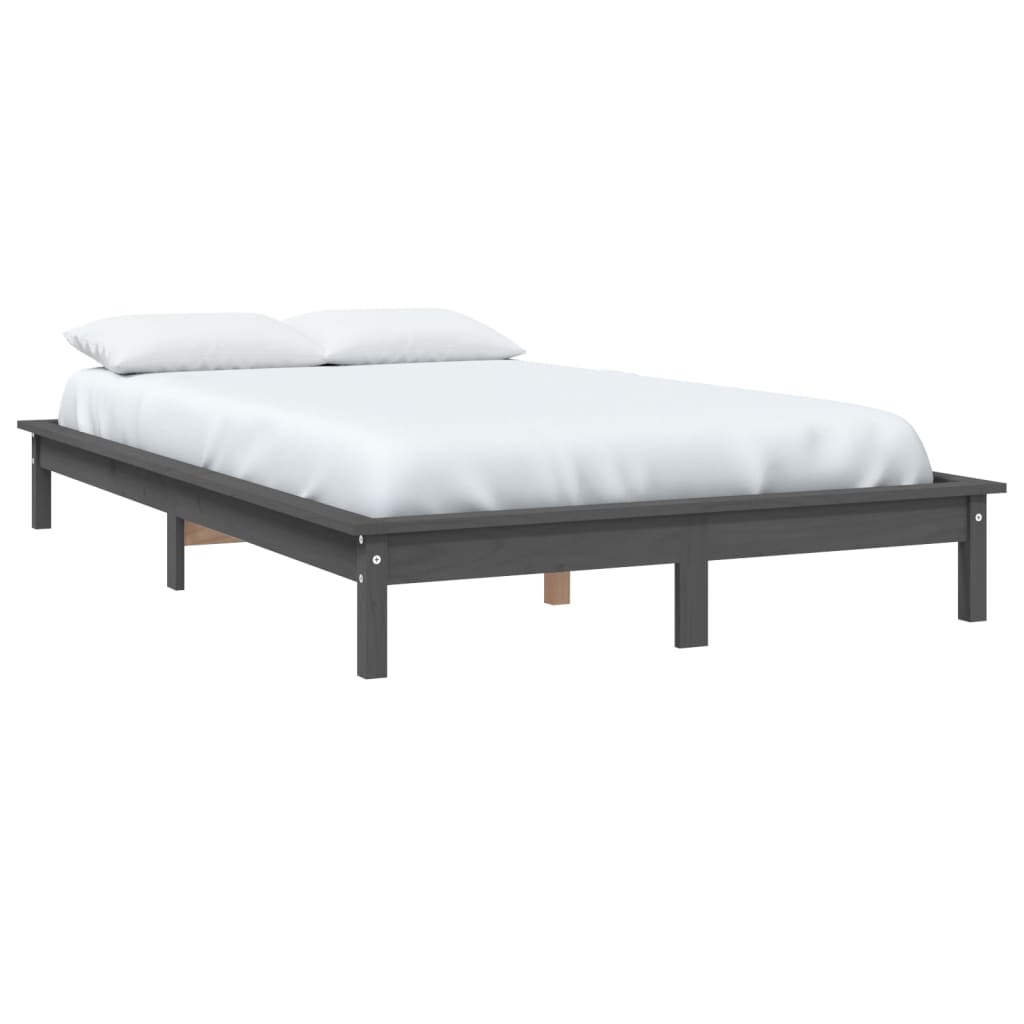 Estrutura de cama 160x200 cm pinho maciço branco