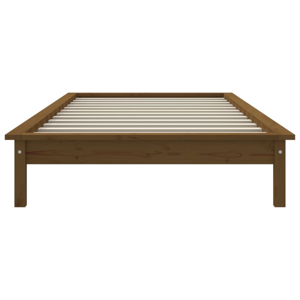 Cama sem colchão 75x190 cm madeira de pinho maciça branco