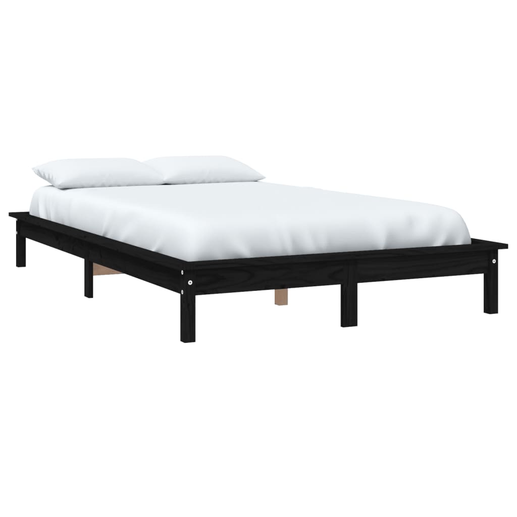 Cama sem colchão 135x190 cm madeira de pinho maciça branco