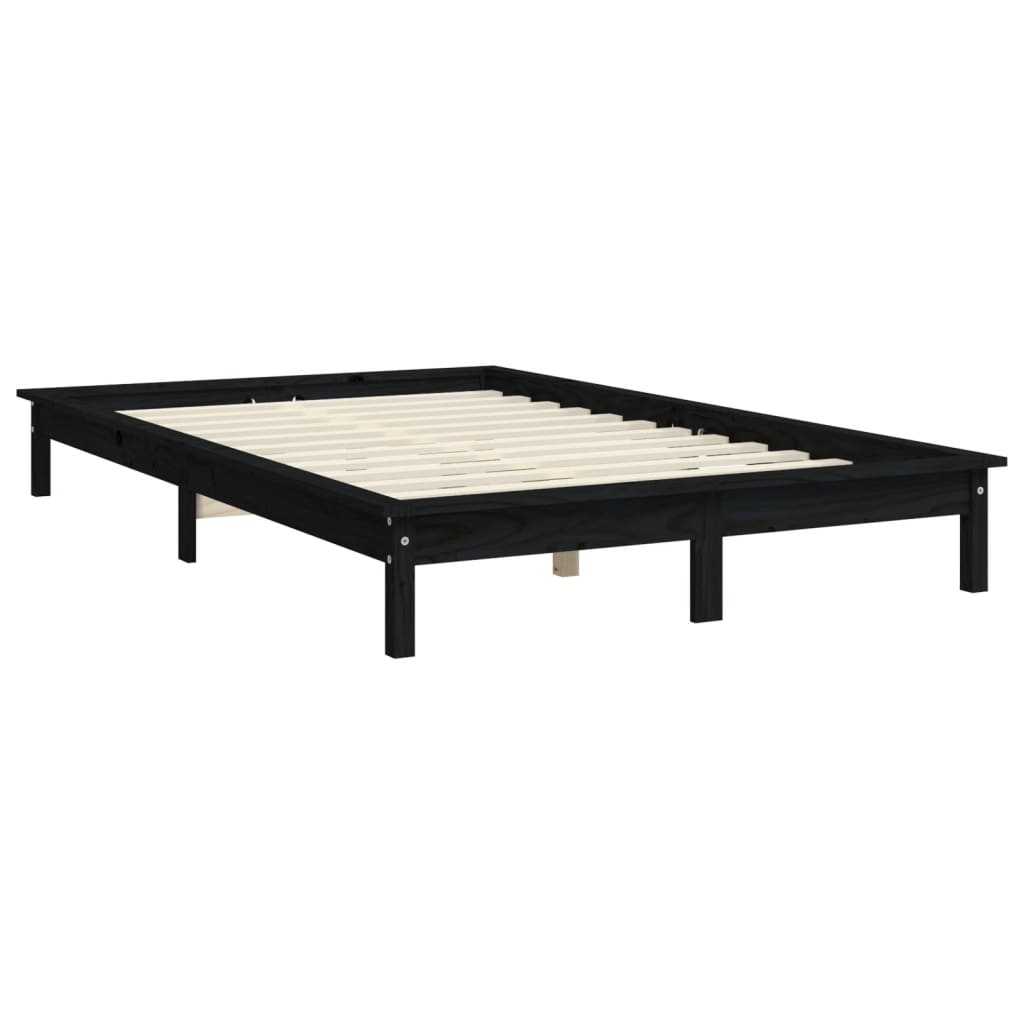 Cama sem colchão 135x190 cm madeira de pinho maciça branco
