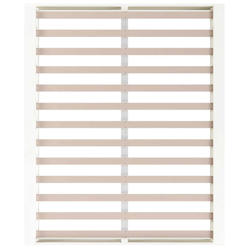 Estrutura de cama 160x200 cm madeira maciça branco