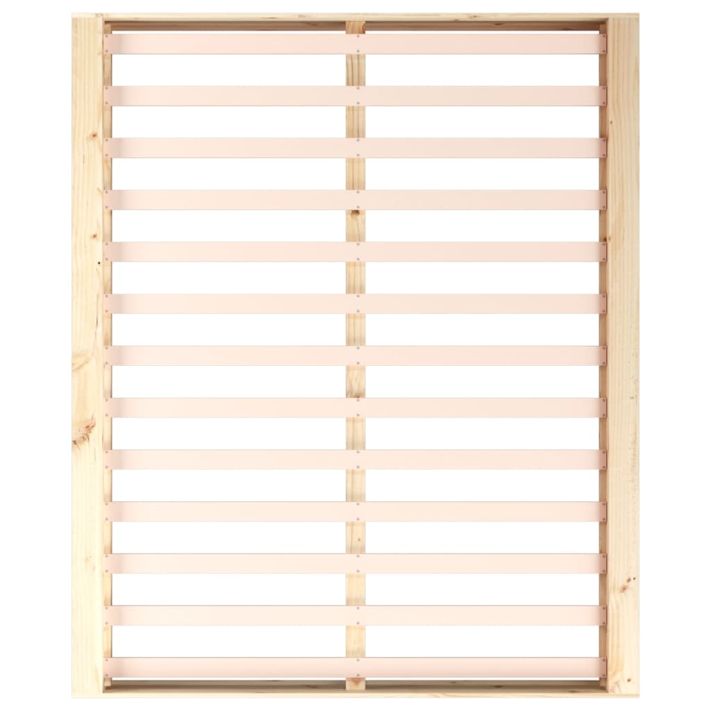 Estrutura de cama 140x200 madeira maciça branco