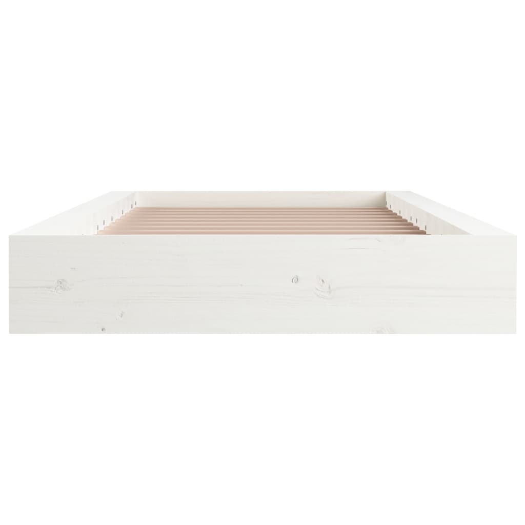 Estrutura cama pequena solteiro 75x190 cm madeira maciça branco