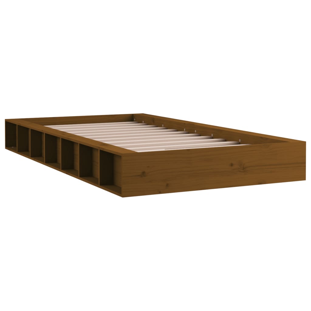 Estrutura cama pequena solteiro 75x190 cm madeira maciça branco