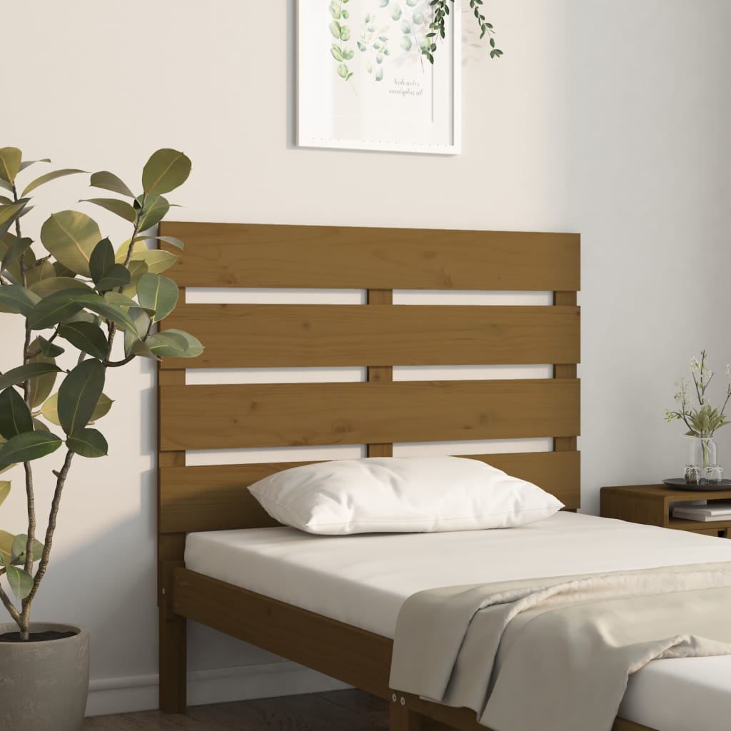 Cabeceira de cama 200x3x80 cm pinho maciço branco