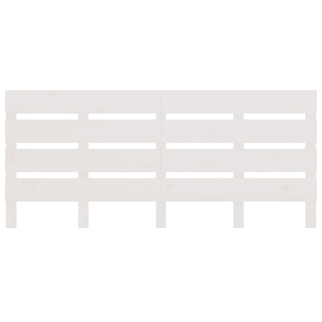 Cabeceira de cama 200x3x80 cm pinho maciço branco