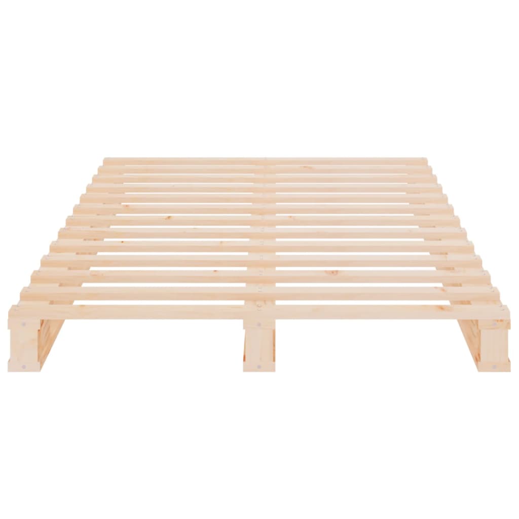 Cama de paletes de solteiro 90x190 cm pinho maciço branco