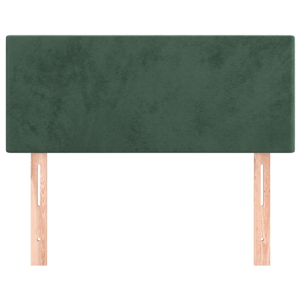 Cabeceira de cama veludo 90x5x78/88 cm verde-escuro