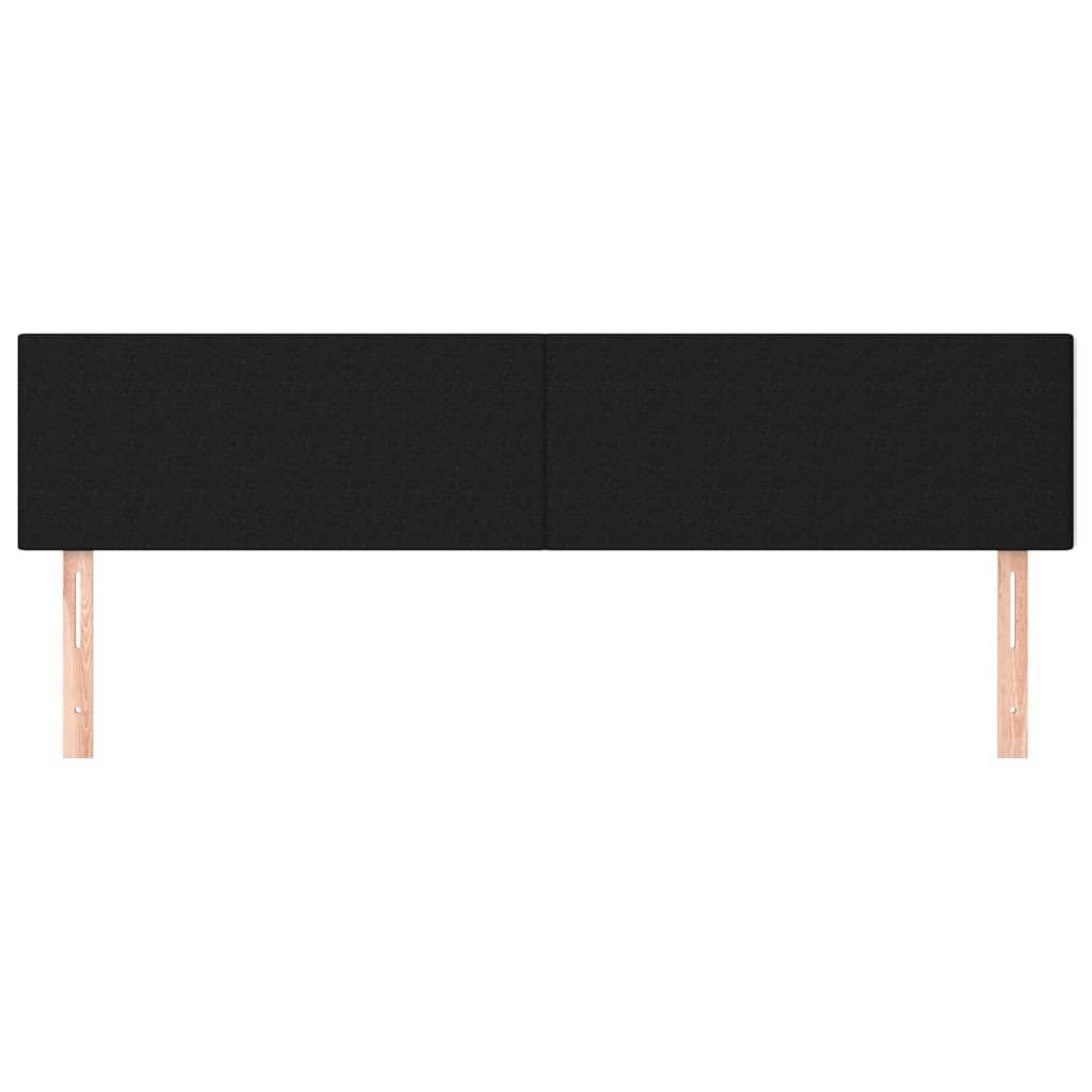 Cabeceira de cama 2 pcs tecido 80x5x78/88 cm preto