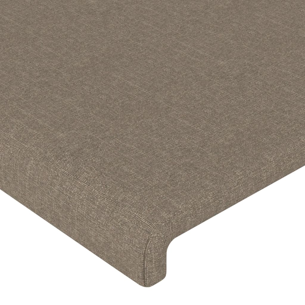 Cabeceira cama 2 pcs tecido 80x5x78/88 cm cinzento-acastanhado