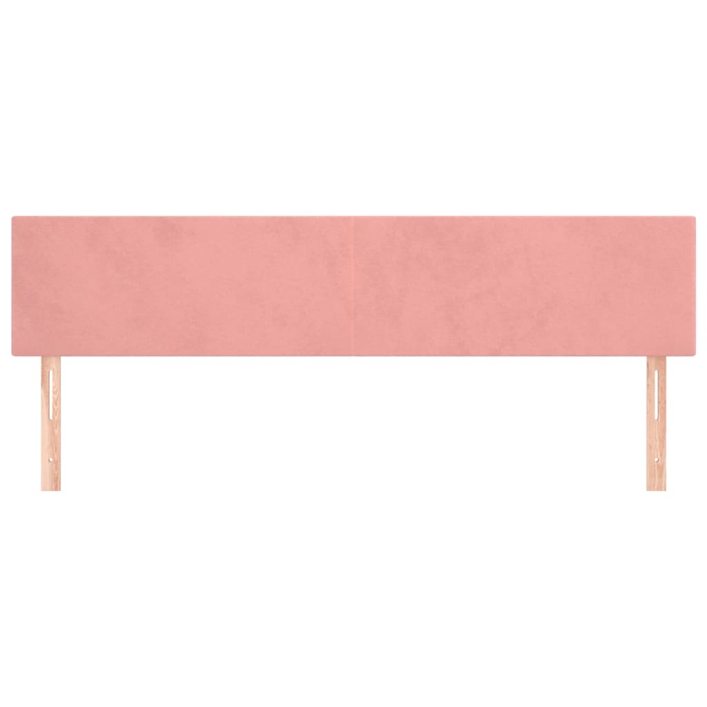 Cabeceira de cama 2 pcs veludo 80x5x78/88 cm rosa