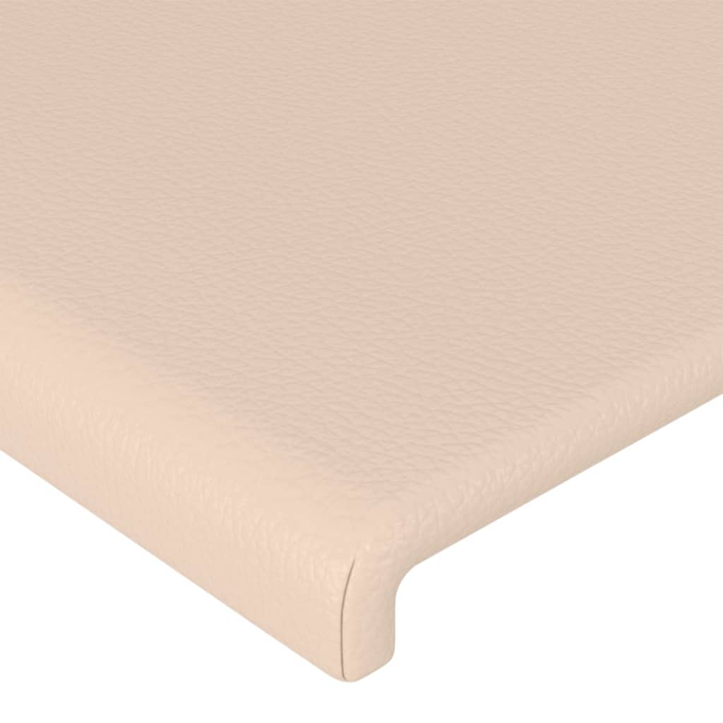 Cabeceira cama 2 pcs couro artificial 90x5x78/88 cm cappuccino