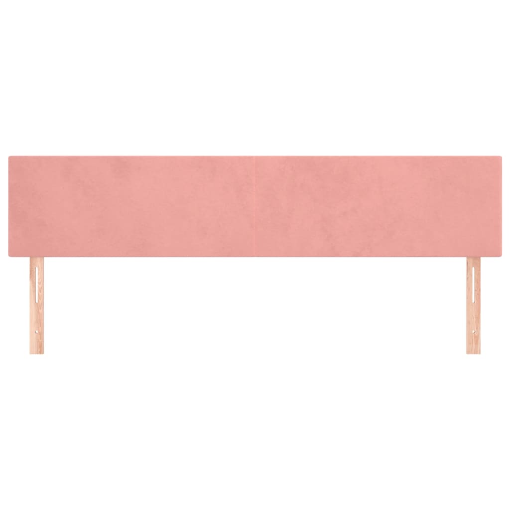 Cabeceira de cama 2 pcs veludo 100x5x78/88 cm rosa