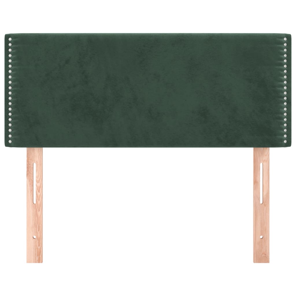 Cabeceira de cama veludo 90x5x78/88 cm verde-escuro