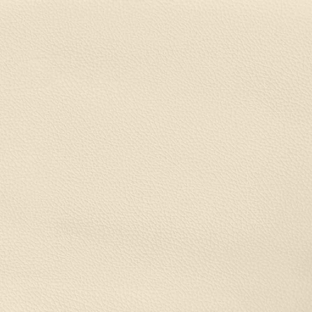 Cabeceira de cama couro artificial 100x5x78/88 cm creme