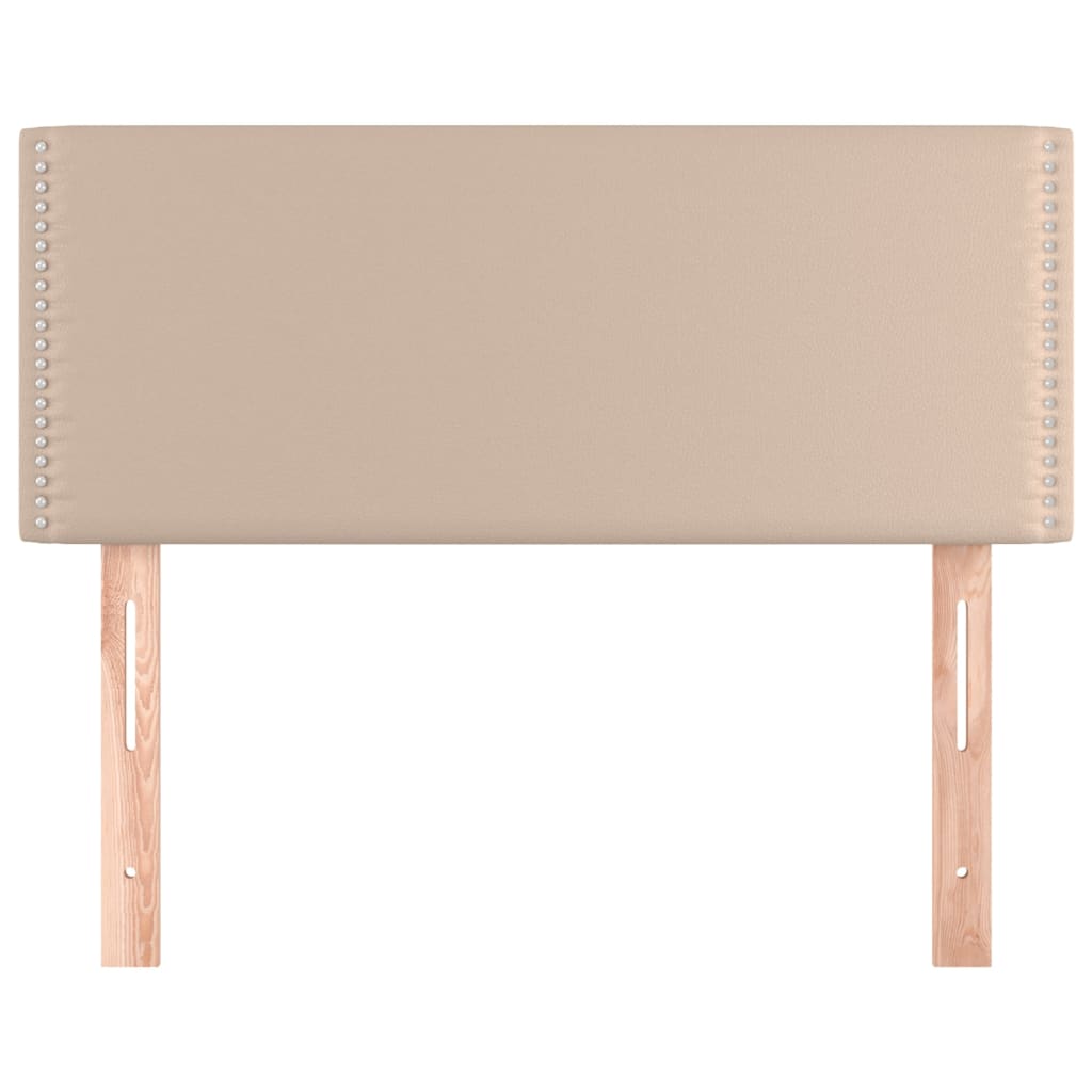 Cabeceira de cama couro artificial 100x5x78/88 cm cappuccino