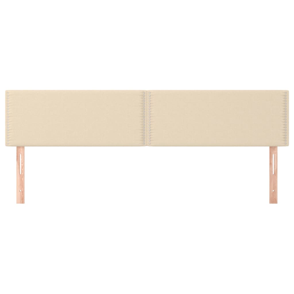 Cabeceira de cama 2 pcs tecido 80x5x78/88 cm creme