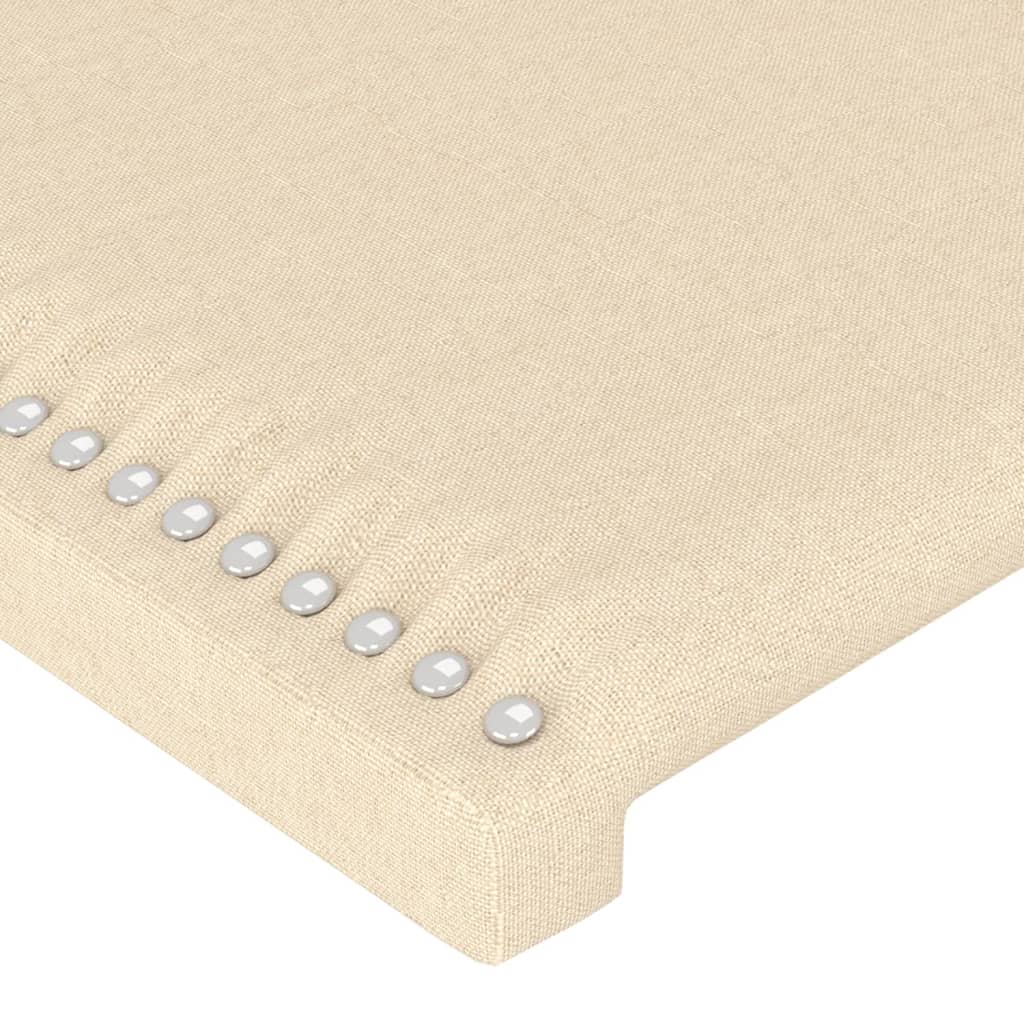 Cabeceira de cama 2 pcs tecido 80x5x78/88 cm creme