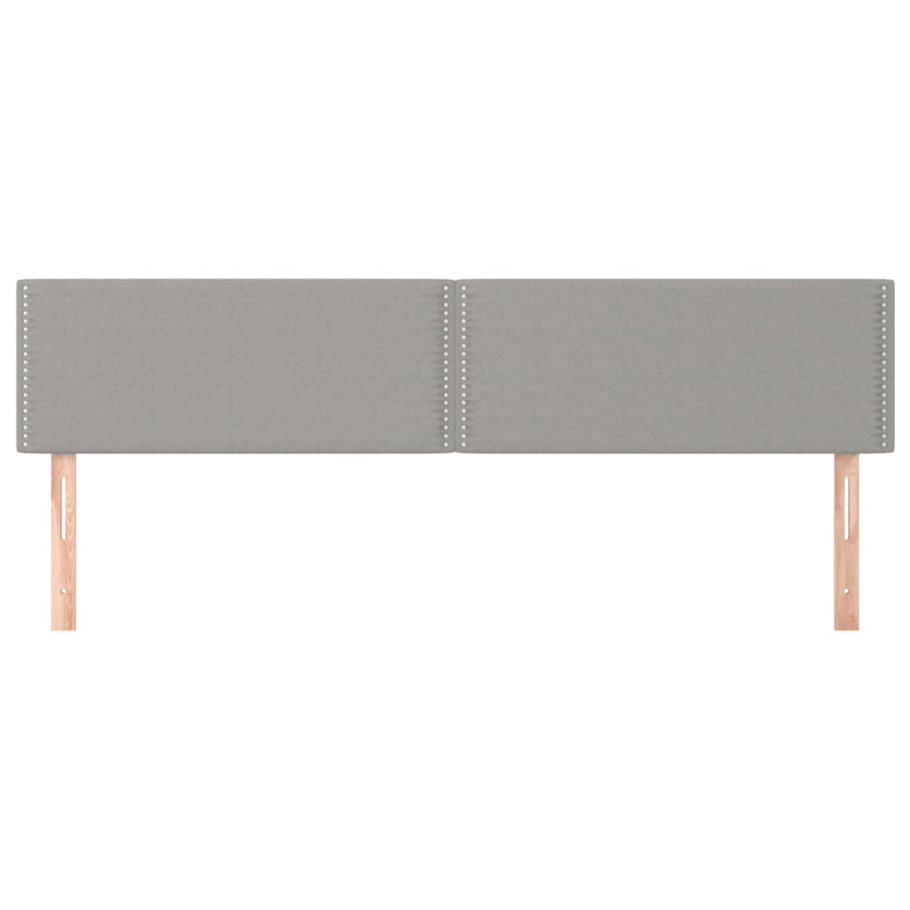 Cabeceira de cama 2 pcs tecido 90x5x78/88 cm cinzento-claro