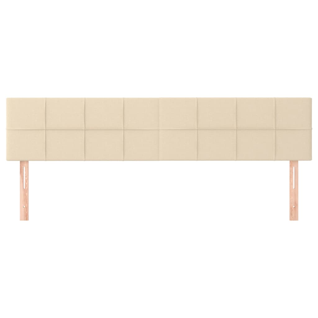 Cabeceira de cama 2 pcs tecido 80x5x78/88 cm creme