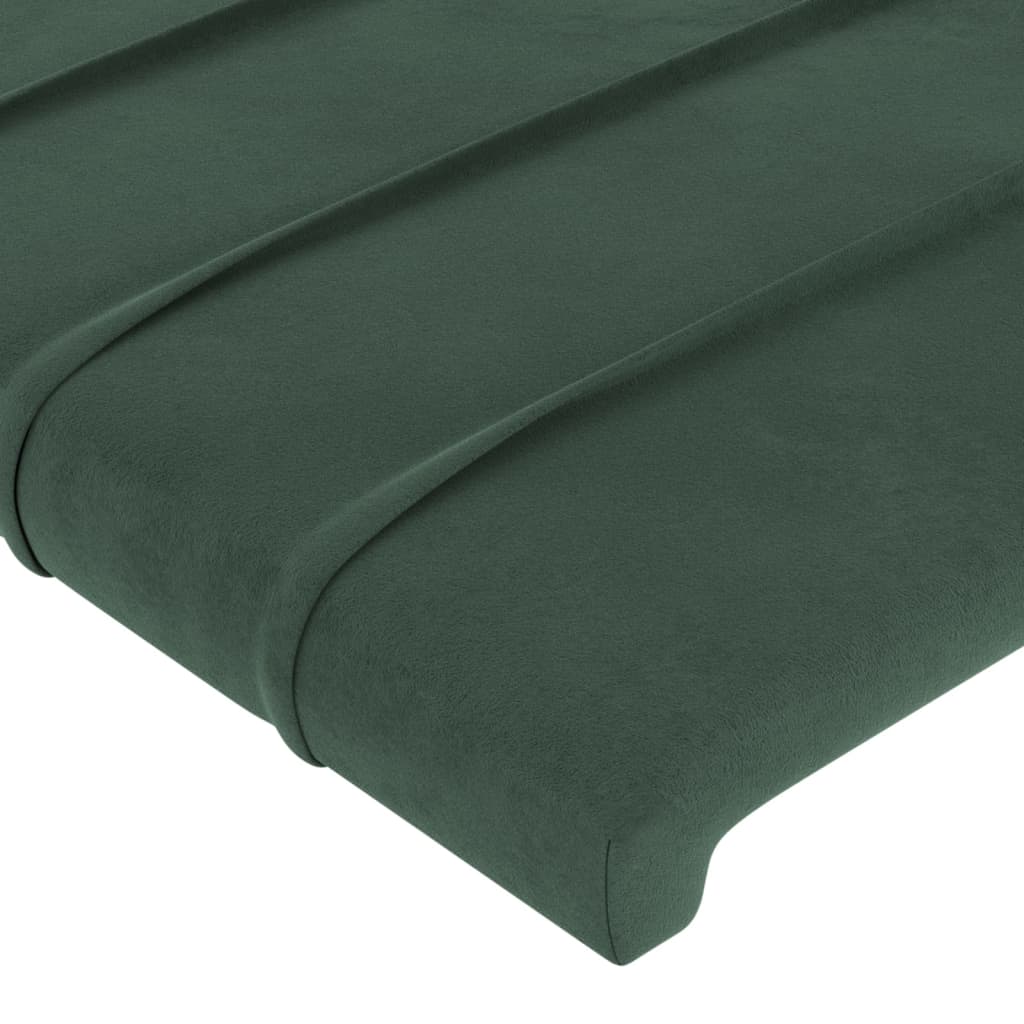 Cabeceira de cama veludo 90x5x78/88 cm verde-escuro