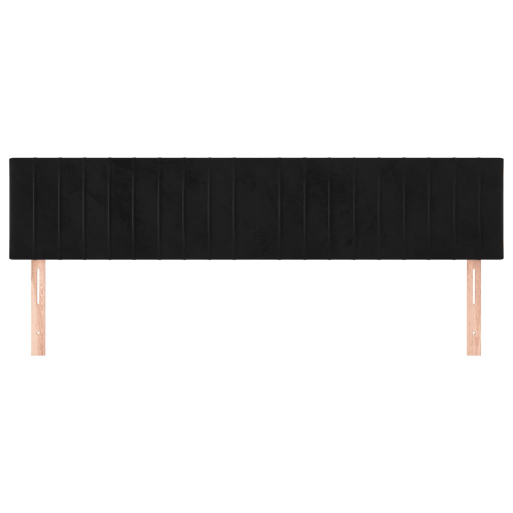 Cabeceira de cama 2 pcs veludo 90x5x78/88 cm preto
