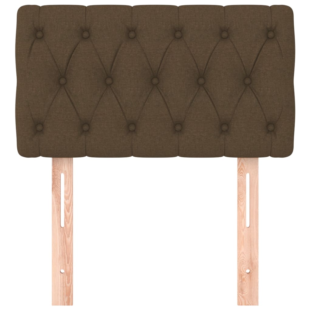 Cabeceira de cama tecido 80x7x78/88 cm castanho