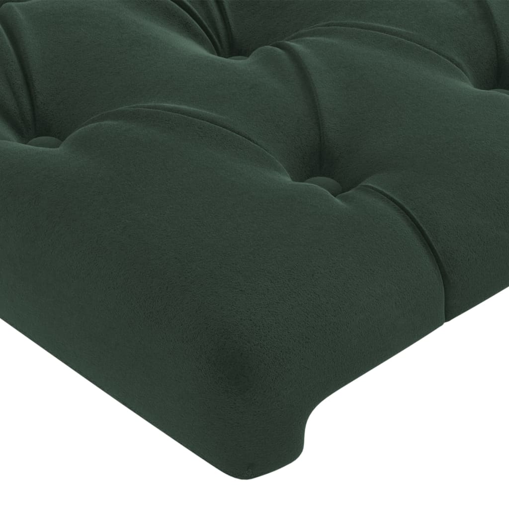 Cabeceira de cama veludo 100x7x78/88 cm verde-escuro