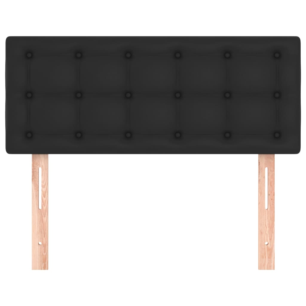 Cabeceira de cama couro artificial 90x5x78/88 cm preto