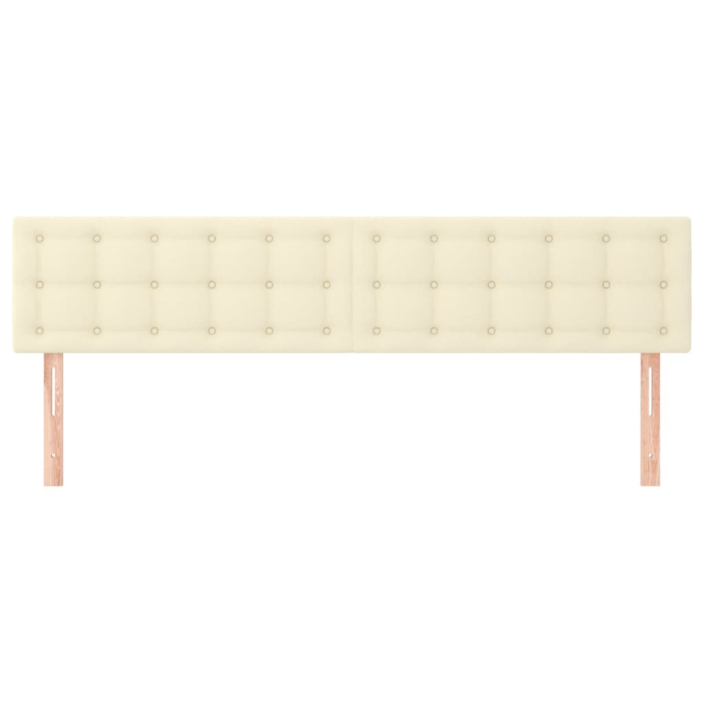 Cabeceira de cama 2 pcs couro artificial 90x5x78/88 cm creme