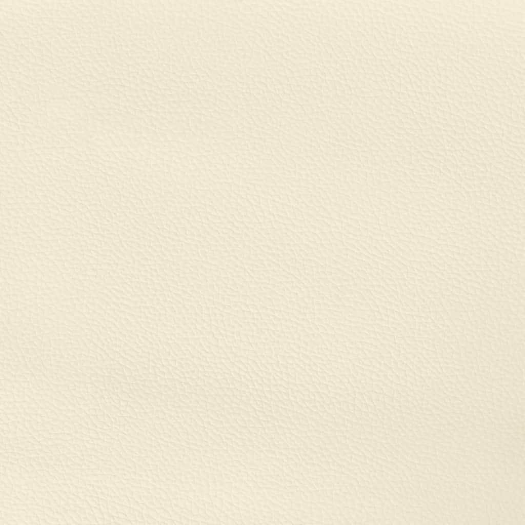 Cabeceira de cama 2 pcs couro artificial 90x5x78/88 cm creme
