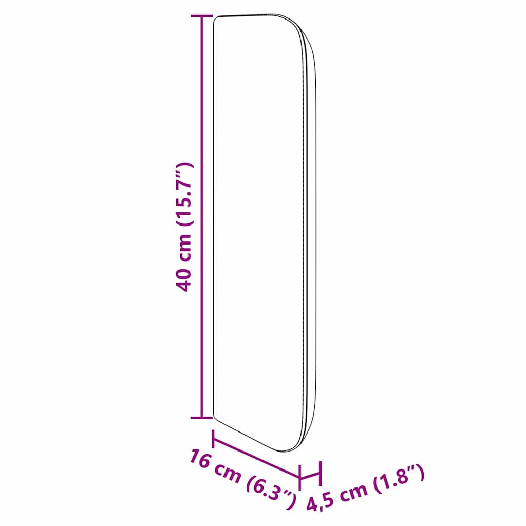 Cabeceira com cabeceira Preto 40.5 x 4 x 40.5 cm tecido