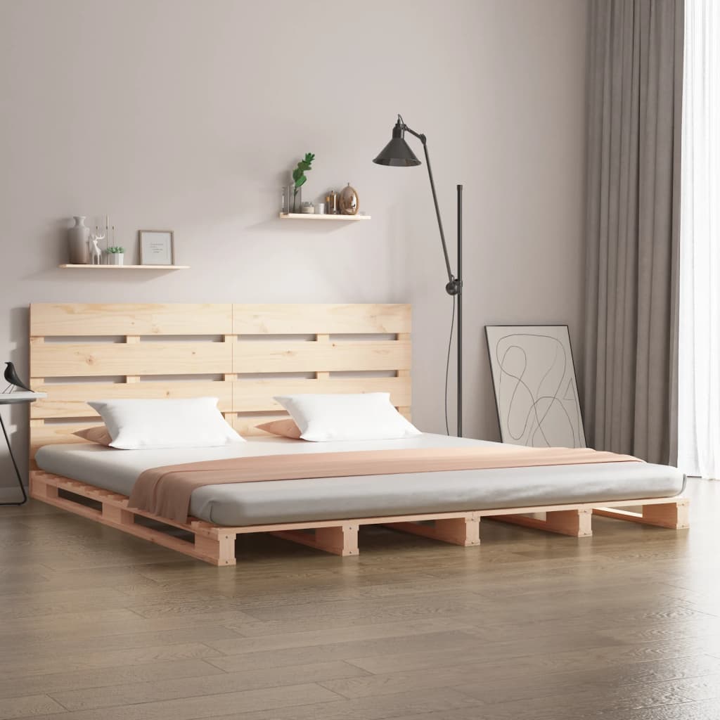 Estrutura de cama 160x200 cm pinho maciço branco