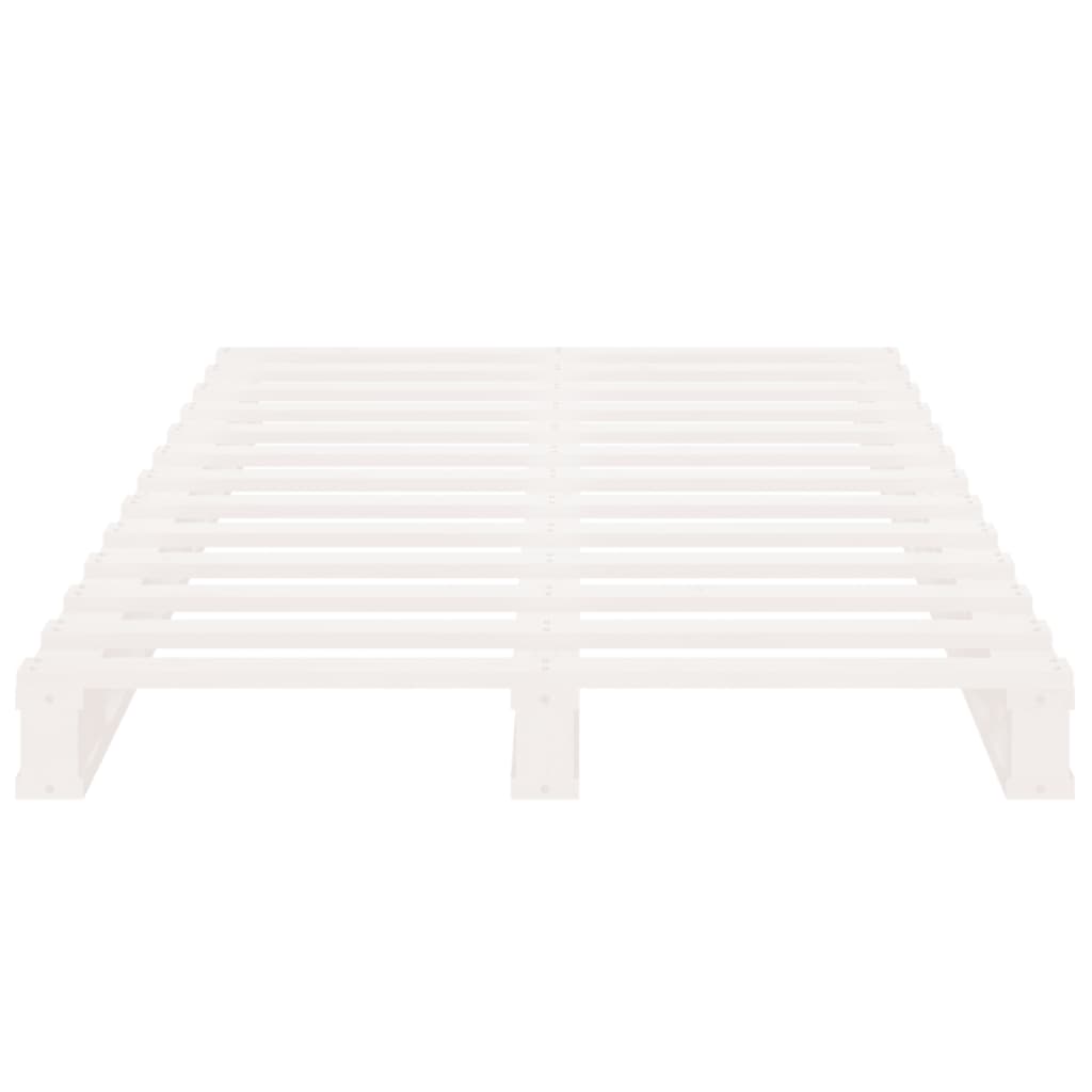 Cama sem colchão 75x190 cm madeira de pinho maciça branco