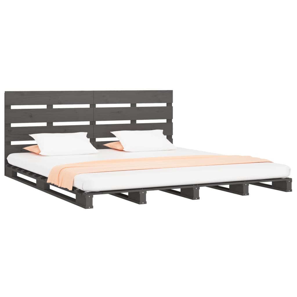 Cama sem colchão 135x190 cm madeira de pinho maciça branco