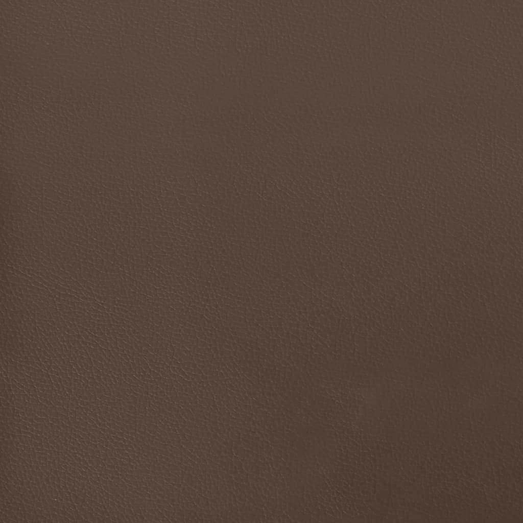 Colchão molas ensacadas 90x200x20 cm couro artificial castanho