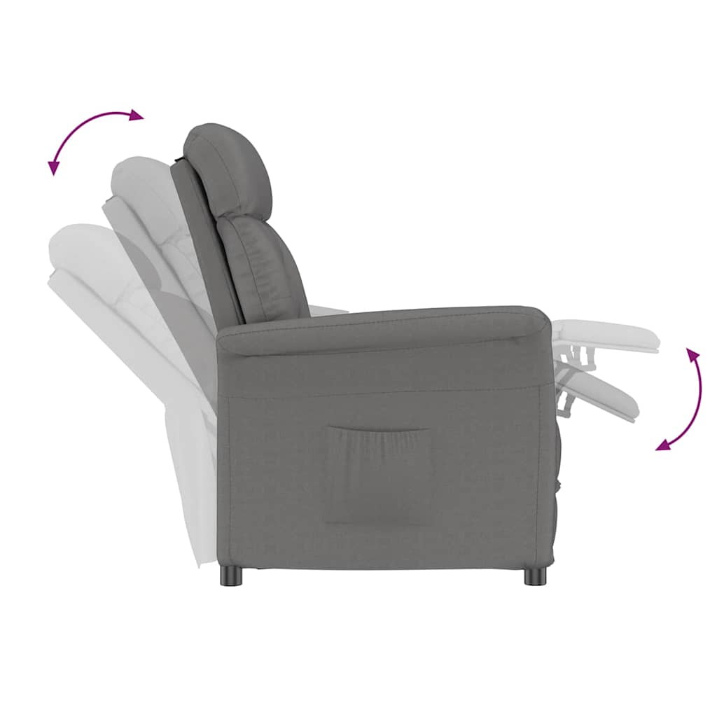 Poltrona Recliner Cinza Escuro Cinzento escuro